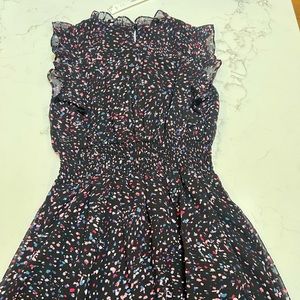 Aqua girls black speckle girls midi dress
